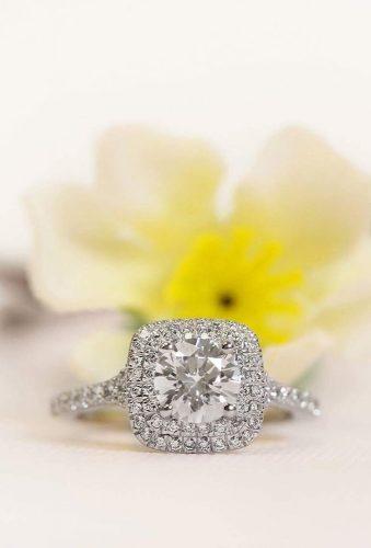 ritani engagement ring diamond pave band white goldhalo ritani