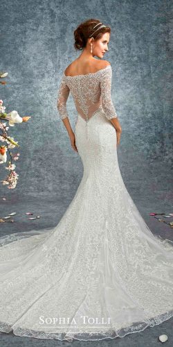 trumpet off the shoulder with illusion ice backless and sleeves sophia tolli wedding dresses 2017