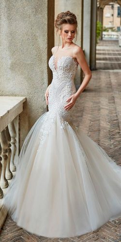 oksana mukha wedding dresses 2018 mermaid strapless sweetheart neckline lace