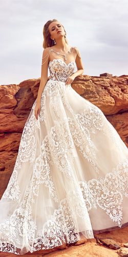 oksana mukha wedding dresses 2018 strapless sweetheart neck lace a line