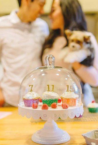 save the date photo ideas romantic cuocake idea Michael Arick Photography