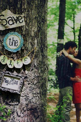 save the date photo ideas romantic in a forest mineforeverapp via instagram