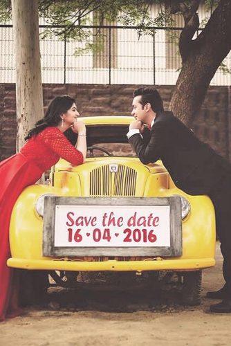 save the date photo ideas wooden on a car amangeraphotography via instagam