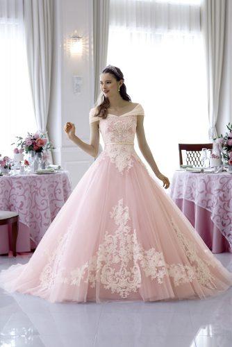 disney wedding beautiful bride in princess rose dress disney's fairy tale weddings