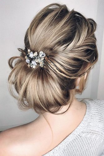 elstile wedding hairstyles braided texture low bun elstilespb via instagram