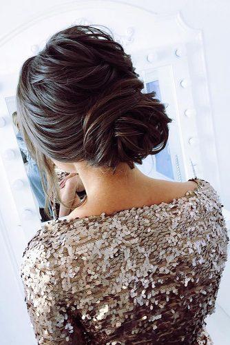 elstile wedding hairstyles low bun on brunette hair elstilespb via instagram