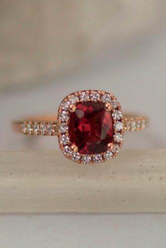 Precision cut sapphires and gemstones by Rogerio Graca Red Spinelor Ruby Rose Gold Ring