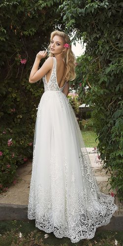 dany mizrachi wedding dresses straight lace open back with straps