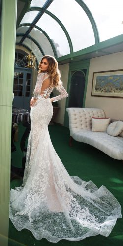 milla nova 2018 wedding dresses trumpet lace interesting lace backless with long sleeves alatau6