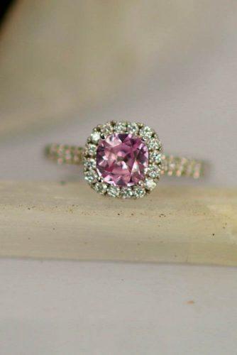 precision cut sapphires gemstones rogerio graca cushion shape orchid pink sapphire halo ring
