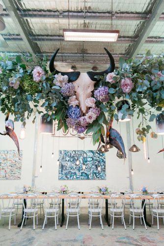 western wedding decoration wedding reception decorated with skull anthea auld photographer