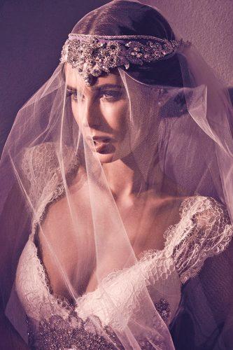 anna campbell wedding dresses bohemian circle hand beading blossom headpiece