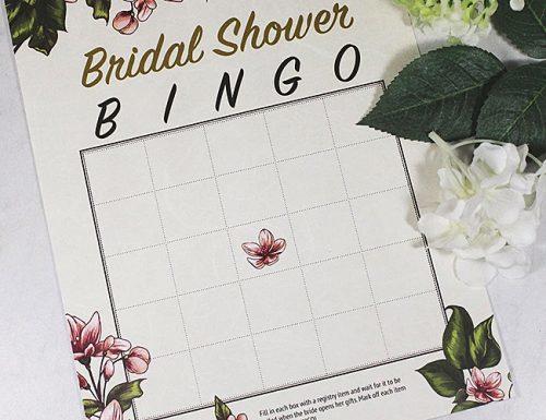 bridal shower bingo templates card