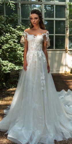 crystal design 2018 wedding dresses a line lace sweetheart neckline with sleeves trendy style diem