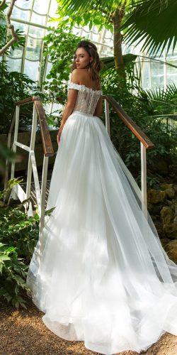 crystal design 2018 wedding dresses a line off the shoulder lace style claudia