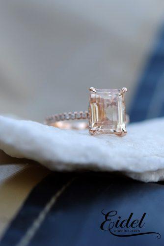 eidel precious engagement rings sapphire emerald cut pave band
