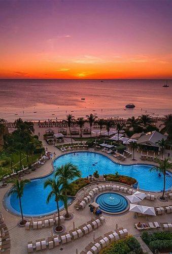 cayman island honeymoons pool in hotel ritzcarlton