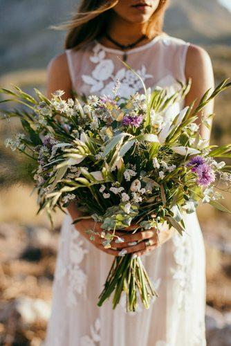hippie wedding greenery natural bouquet bridal bouquet chris and ruth