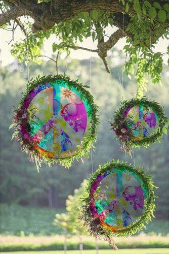 hippie wedding suspended pacific greenery décor birds of a feather photography