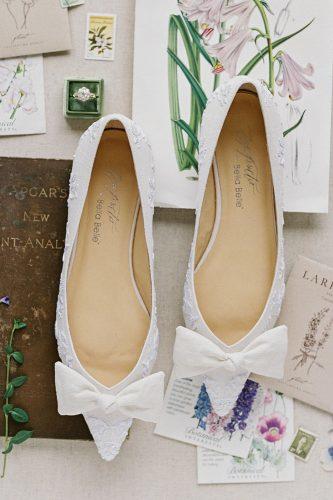 white embroidery flats with bows wedding shoes trends bella belle lavender