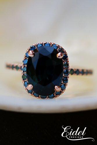 Eidel Precious engagement rings vintage oval cut sapphire gold