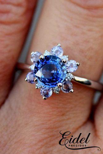 eidel precious engagement rings floral style sapphires engagement ring