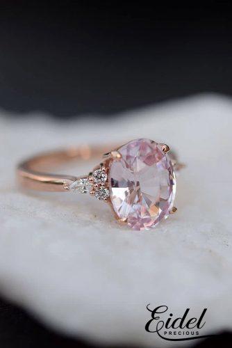 eidel precious engagement rings solitaire rose gold oval cut