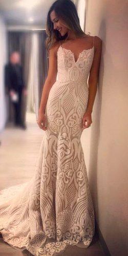 trumpet lace sweetheart neck spaghetti straps with train hayley paige wedding dresses
