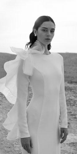 alon livne white wedding dresses 2019 sheath simple clean long sleeve modern melissa2