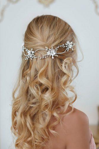 bridal hair accessories flower crystal bridal hair vine halo top gracia
