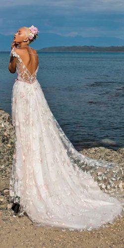 daria karlozi 2018 a line floral applique low back cap sleeves wedding dresses beautiful kataleya