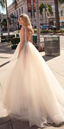 muse by berta wedding dresses 2019 blush sleeveless deep v neck heavily embellished bodice ball gown low v back