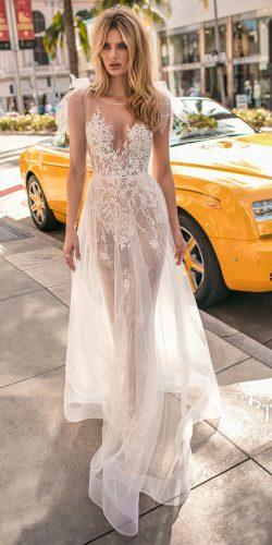 muse by berta wedding dresses 2019 sleeveless illusion neckline heavily embellished bodice romantic beach
