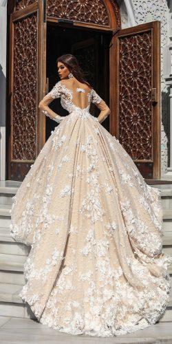 pollardi fashion group wedding dresses ivory pollardi lace backless with sleeves ball gown pollardi turhan