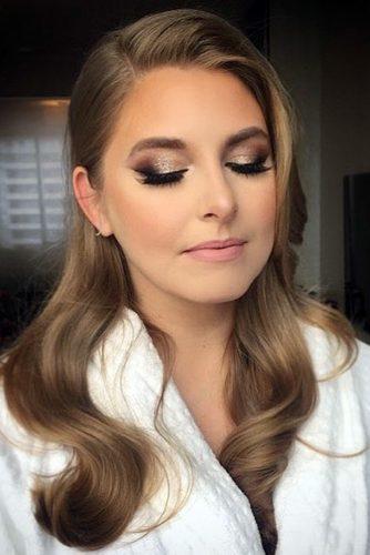 vintage wedding makeup brown classic smoky eyes and pink lips fancyfaceinc via instagram