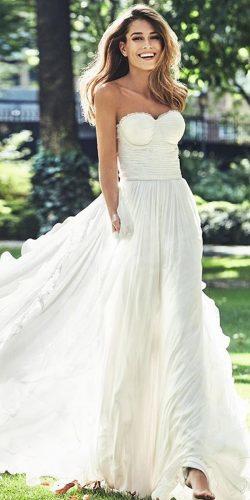 a line strapless sweetheart neckline simple pronovias wedding dresses