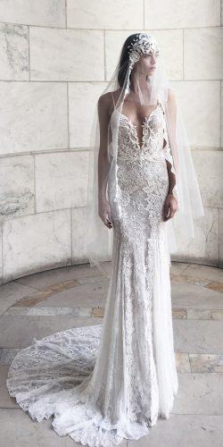 bohemian lace deep v neck spaghetti straps wedding dresses alon livne white olga