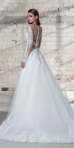 pnina tornai wedding dresses 2019 long sleeves deep plunging v neck heavily embellished bodice elegant princess a line overskirt