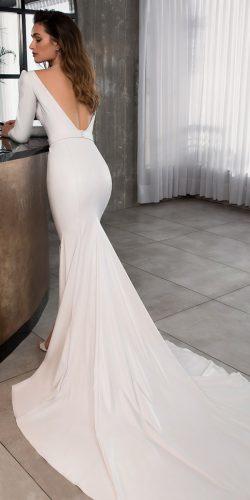 riki dalal wedding dresses 2019 mermaid simple modern low back long sleeve
