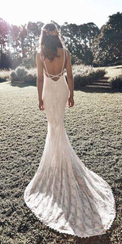 mermaid boho lace low back spaghetti straps grace loves lace wedding dresses leon