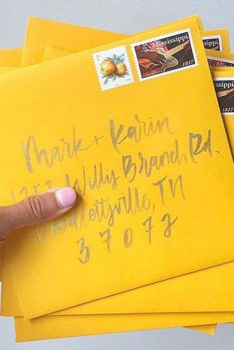 diy wedding invitations wedding invitations envelope yellow