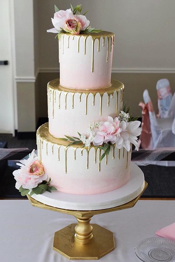 spring weddings wedding cake pink color