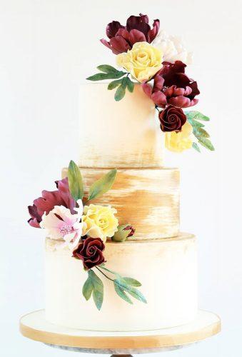 wedding cake shapes cake with gold marsala flower sweetavenuecakery