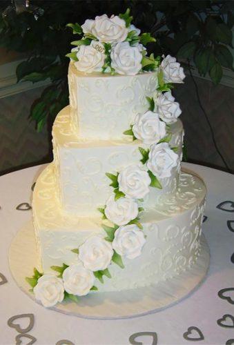 wedding cake shapes cake with white flower casacade cakeafare