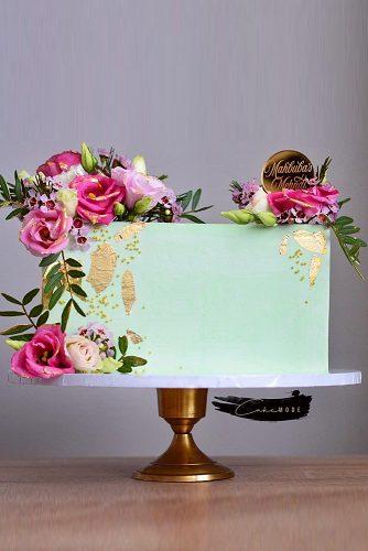 wedding cake shapes floral rectangle