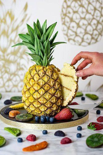 wedding cake shapes pineapple cake tropical cake