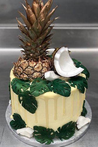 wedding cake shapes pineapple coconut tropical cake