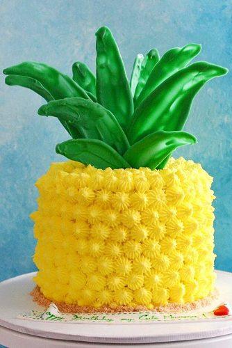 wedding cake shapes pineapple shaped cake tropical cake