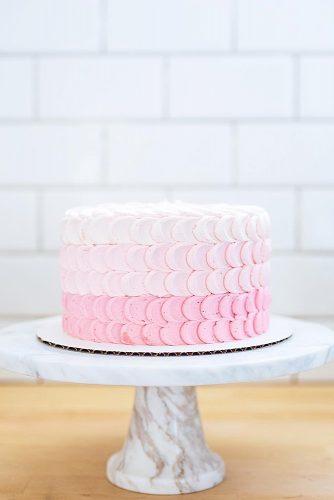 wedding cake shapes pink petals shaped