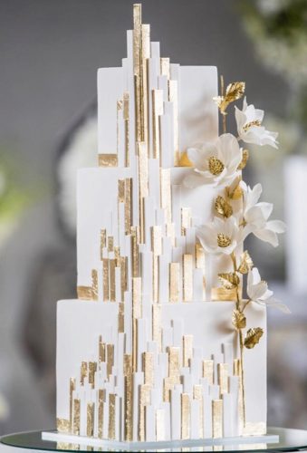 wedding cake shapes square cake with gold dolcevita cakes by albina